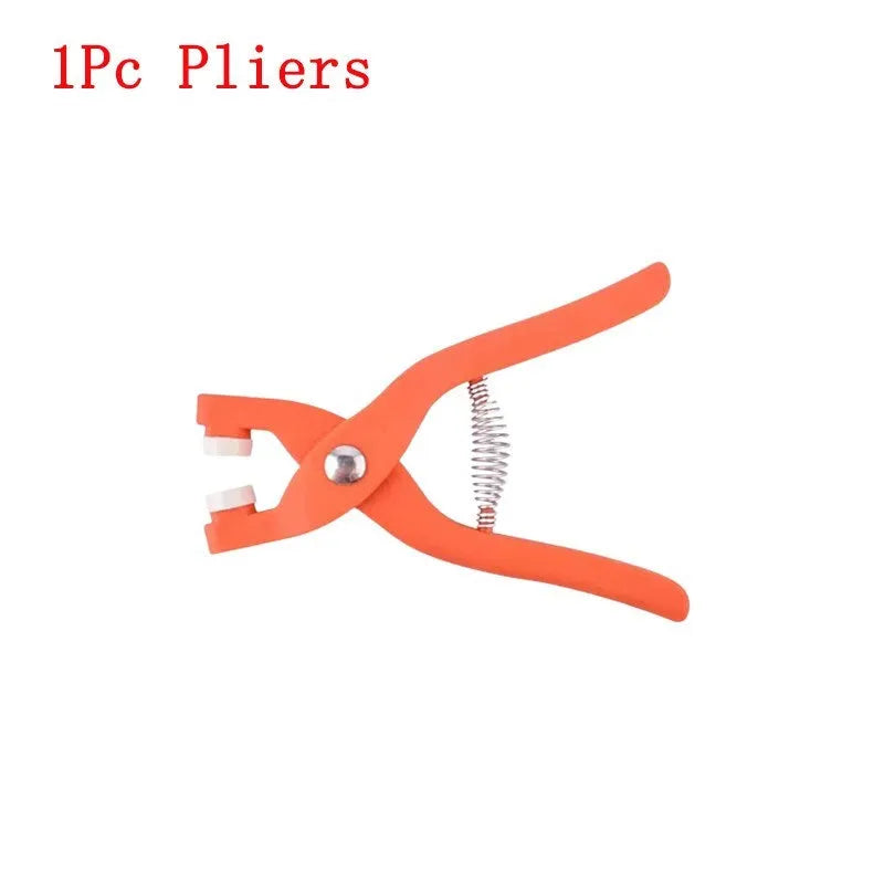Stainless steel five claw no-sew button and pliers for children's clothing