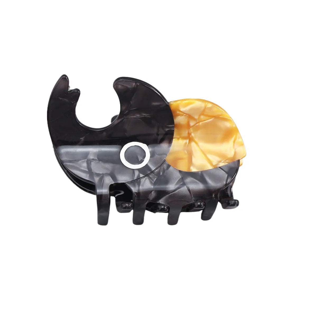 Cellulose acetate insect grip sheet with handmade beetle or caterpillar cartoon design