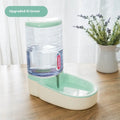 Automatic pet drinker feeder with 3.8L capacity in blue, green, grey, or pink colours