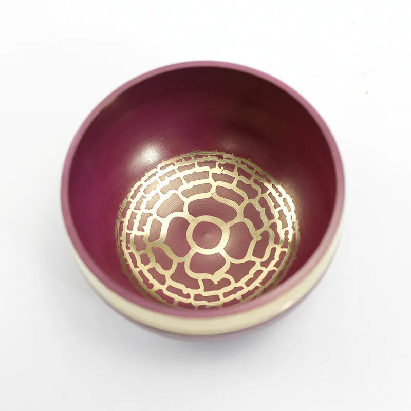 8cm handmade Himalaya singing bowl in colourful options for yoga meditation percussion instrument