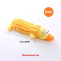 Plush microfiber dog chew toy in animal shape with visible horse molar texture for biting.