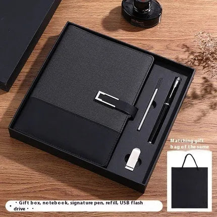 A5 soft leather notebook in business brown colour with pu cover and wood-free paper pages
