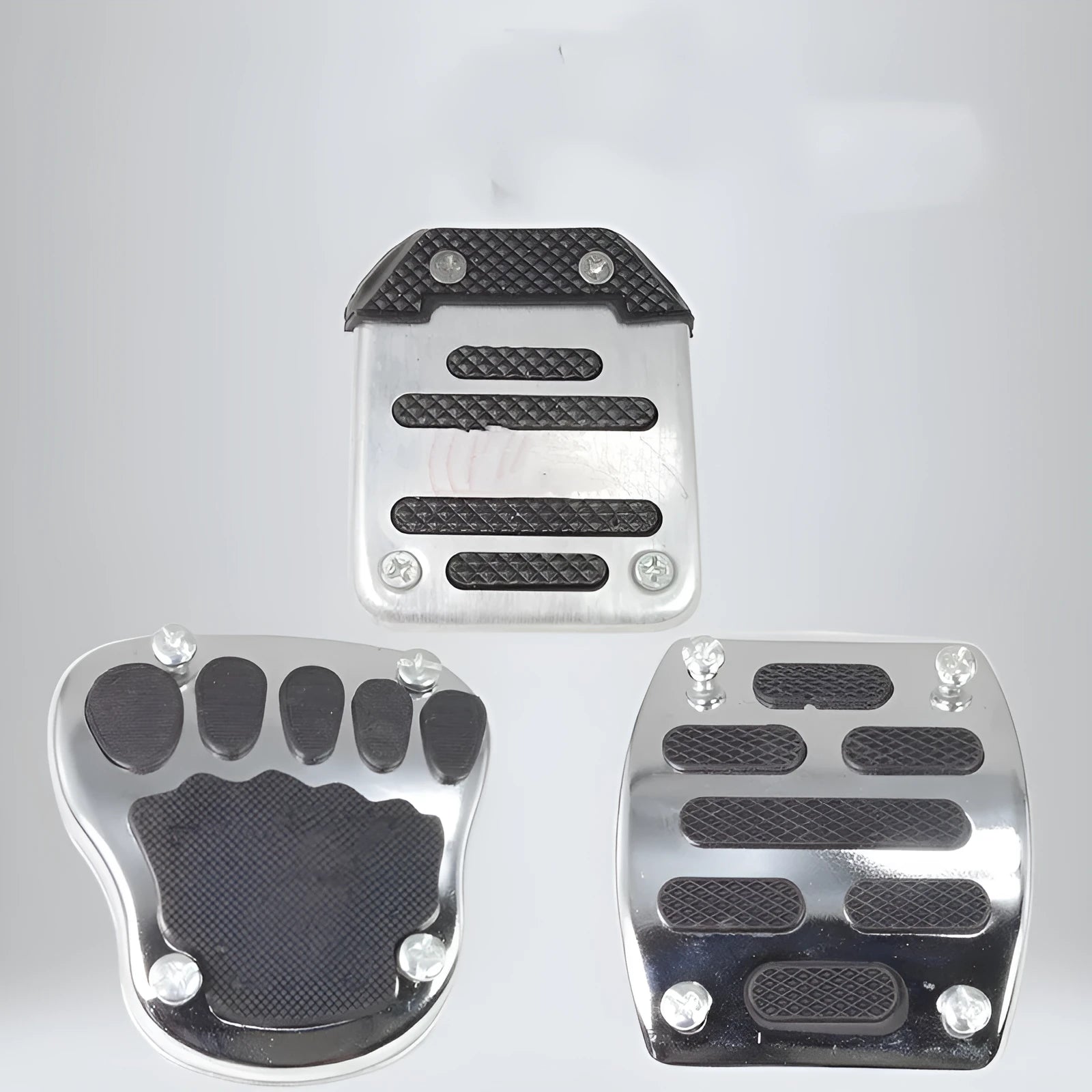 Motorcycle brake pedal skid plate metal footplate accessory for scooters and electric vehicles