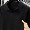 Men's loose pullover sweater in green black camel and brown colours for autumn casual wear