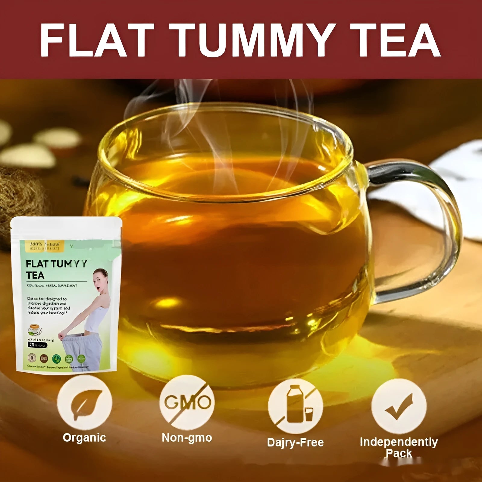 28 Day Slim Flat Tummy Tea collection with multiple herbal blends for women