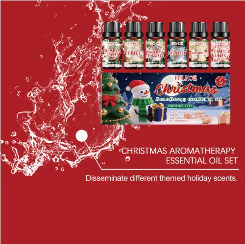 Six bottles of Christmas Warm Home aromatherapy oil for diffusers, 60ml each
