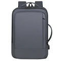 Waterproof Oxford cloth business backpack with curved shoulder strap in black colour