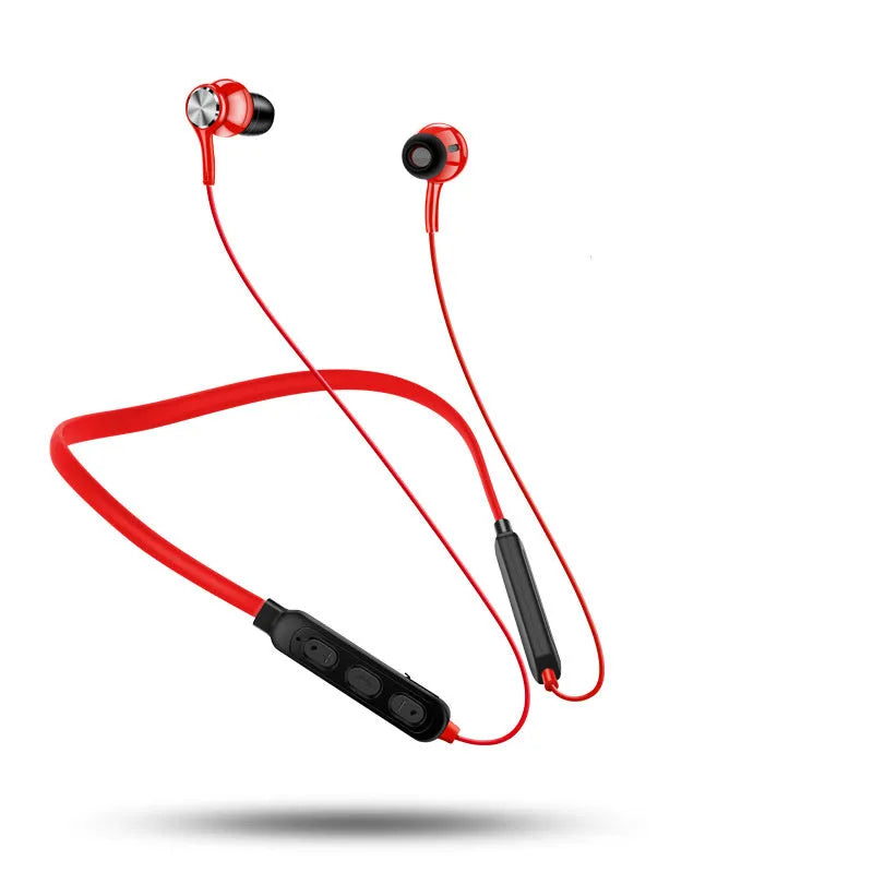 G03 neckband sports Bluetooth earphones in black red or white with stereo sound and 10m range