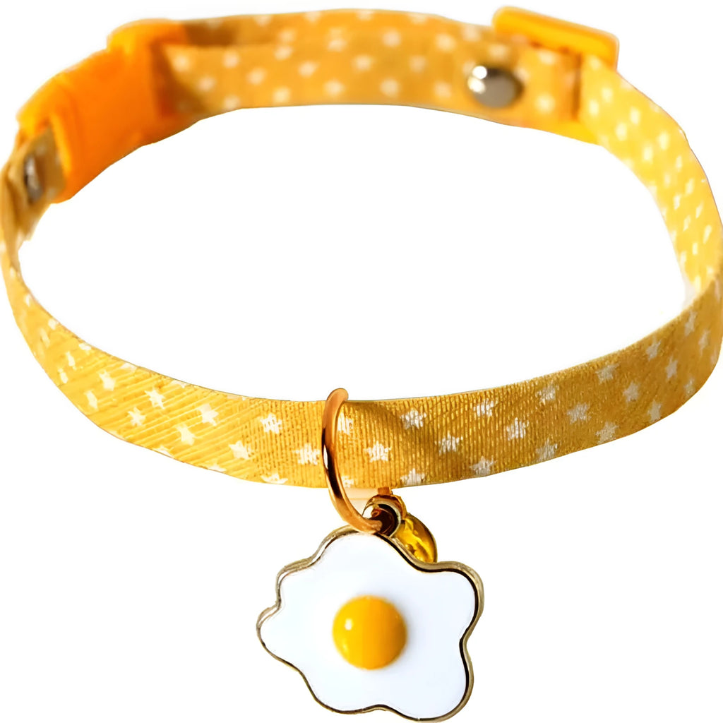 Adjustable cat collar with bell and decorative bow tie pendant in multiple colours