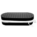 Silicone glasses case in rose red light purple colour showing elongated 200x80x50mm shape