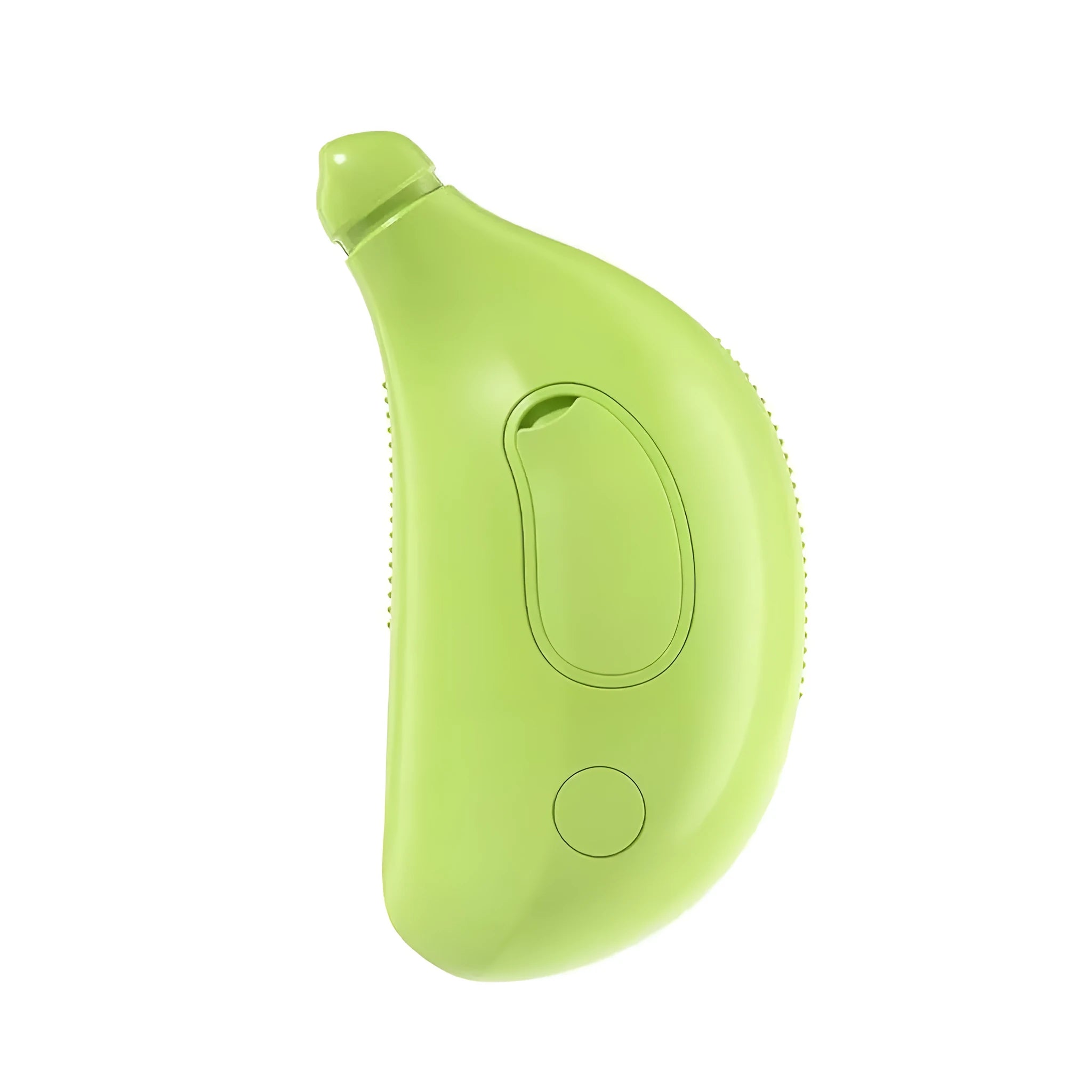 Green rechargeable cat steam brush with silicone teeth and massage function for pet grooming