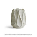 Irregular art-style ceramic vase in magnesium clay for floral arrangements