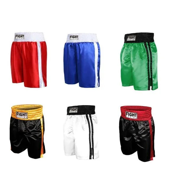 Boxing shorts with elasticated waistband available in multiple colour combinations including black and gold
