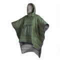 Outdoor cloak sleeping bag wearable blanket in army green with sleeves and 200x140cm dimensions