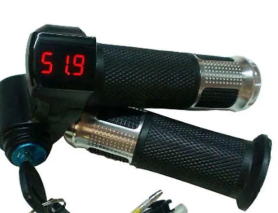 Electric scooter replacement handlebar section in blue, red, silver, and yellow colour options.