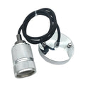 DIY retro ceiling light chandelier assembly kit components showing braided cord and electroplated lamp holder