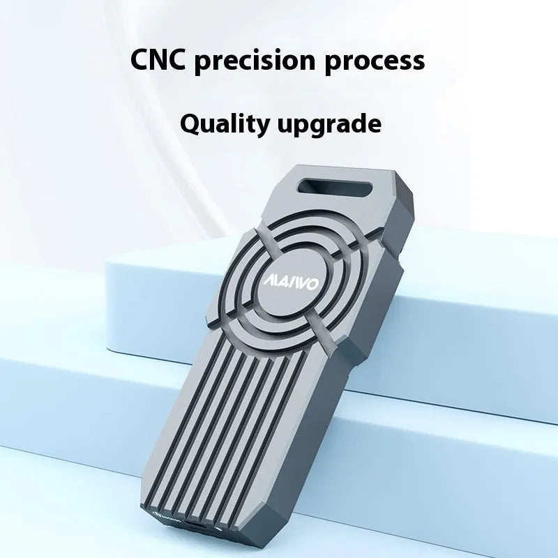 USB4 external hard drive enclosure for M.2 solid state drives with aluminium construction