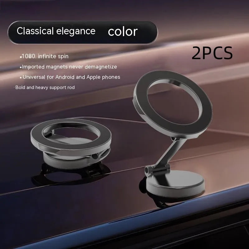 All-metal magnetic car phone mount with foldable design in Qian Colour