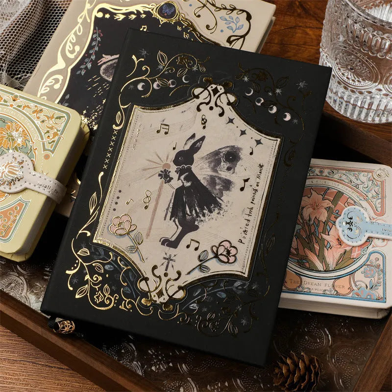 A5 retro gothic style notebook with art covers including Pan Shen's Maze, Forest, and Red Fruit Temptation designs