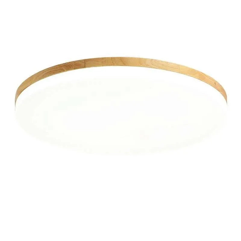 Japanese minimalist wooden and acrylic LED ceiling lamp with three colour lighting