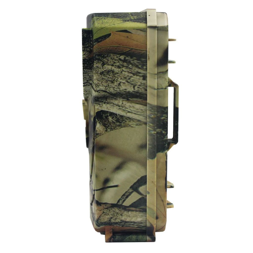 Yellow brown 16MP hunting game camera with infrared night vision for outdoor wildlife monitoring