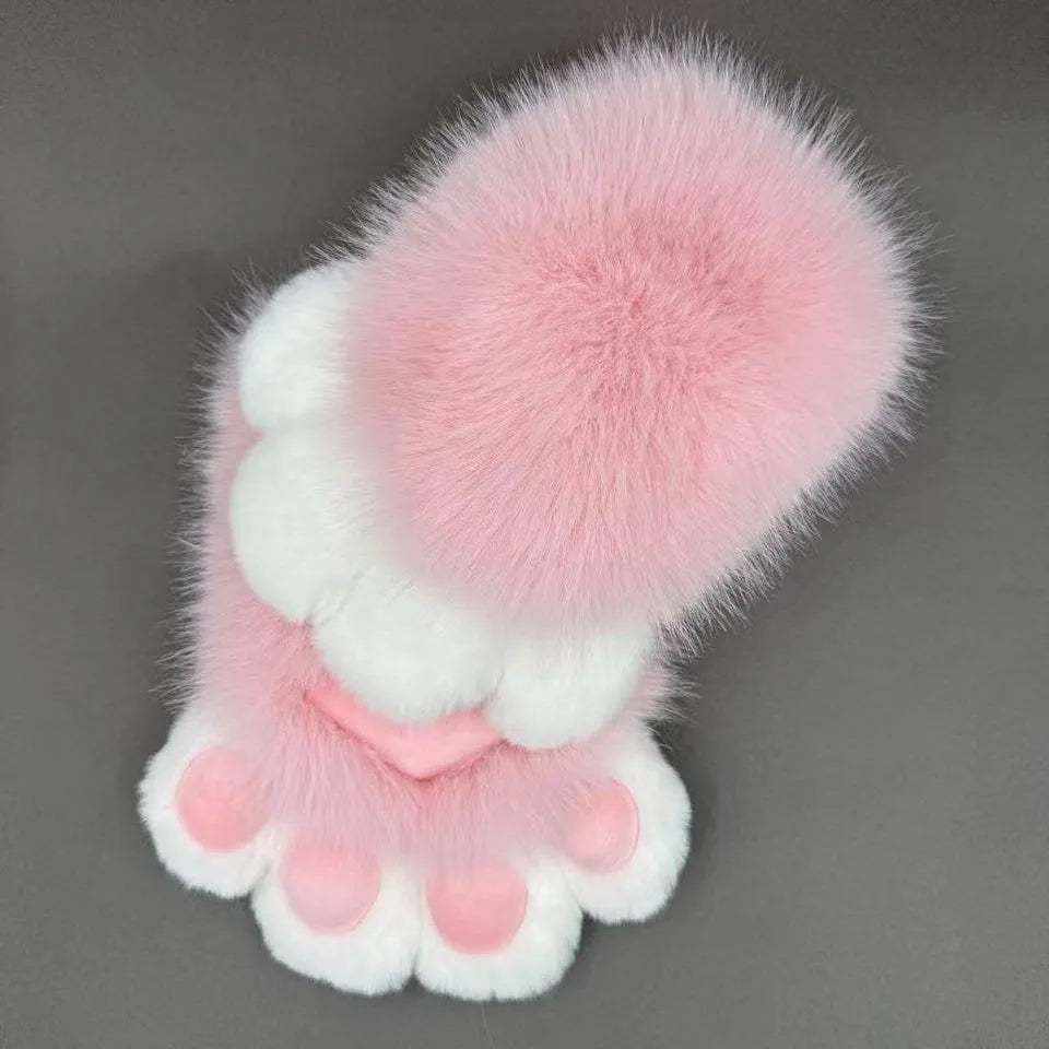 Animal claw cosplay gloves with colourful pads in free size for costume decoration