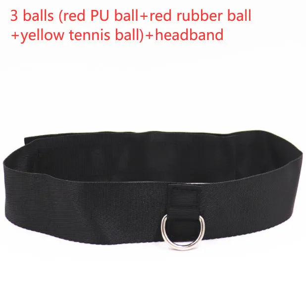 Head-mounted boxing reaction ball with adjustable headband and multiple ball options