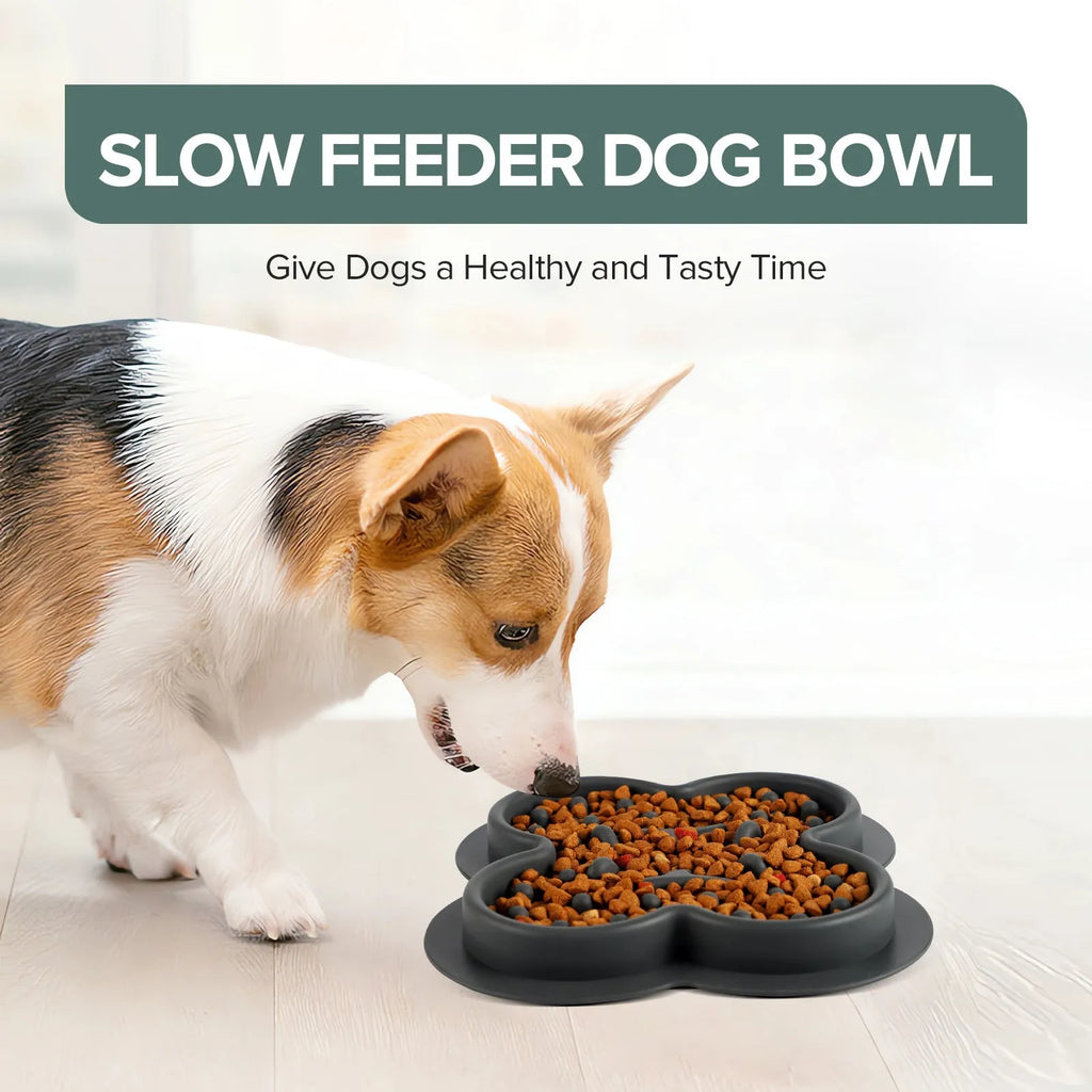 Silicone pet licking pad slow feeder mat in various colours on a floor
