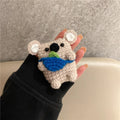 Handmade knitted koala bear backpack cover for Apple Airpod wireless earbud protection