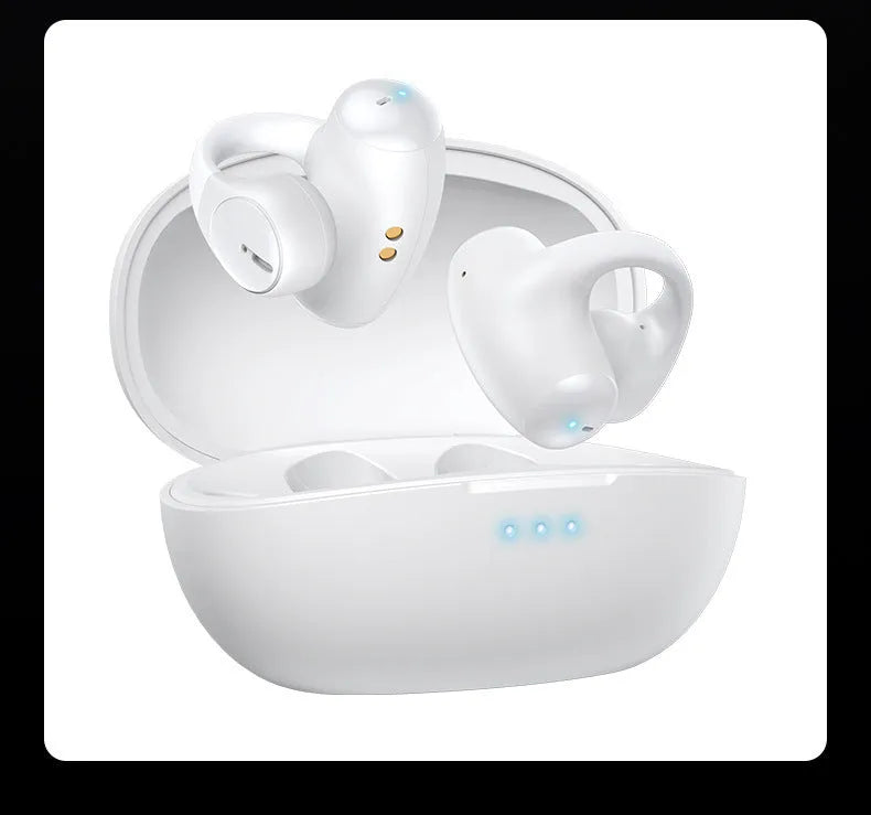 T306 wireless Bluetooth gaming headset with ear hook design in black or white colours