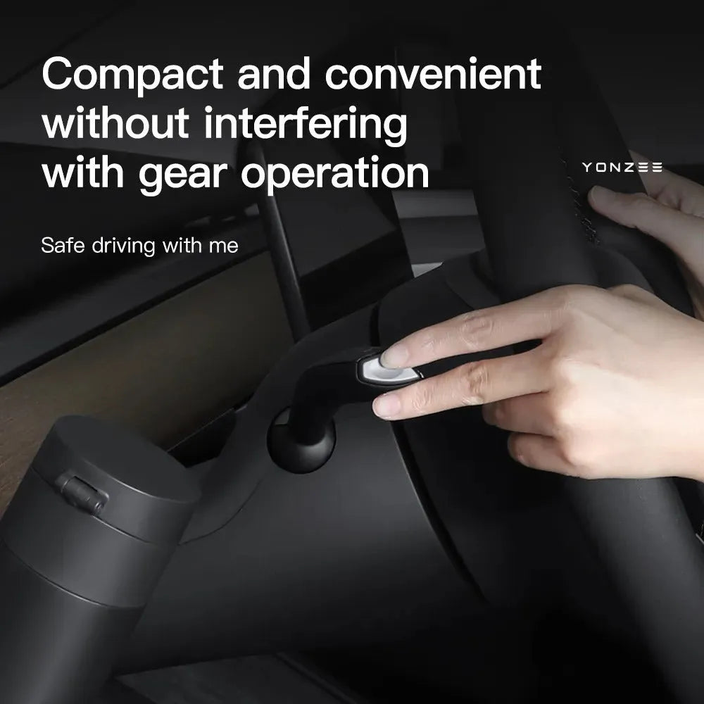 Tesla Model 3 and Model Y dashboard water cup holder accessory with handle