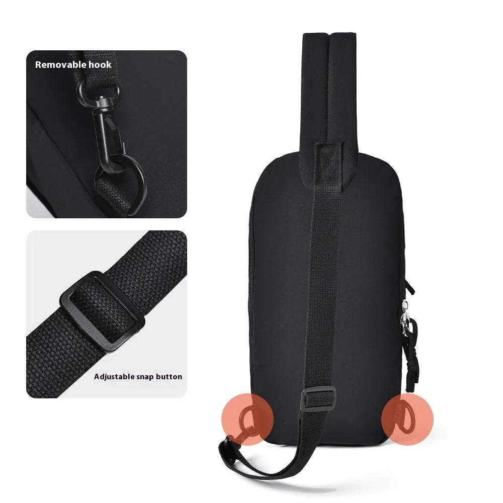 Outdoor girls nylon crossbody sports bag with mobile phone compartment in six colour options
