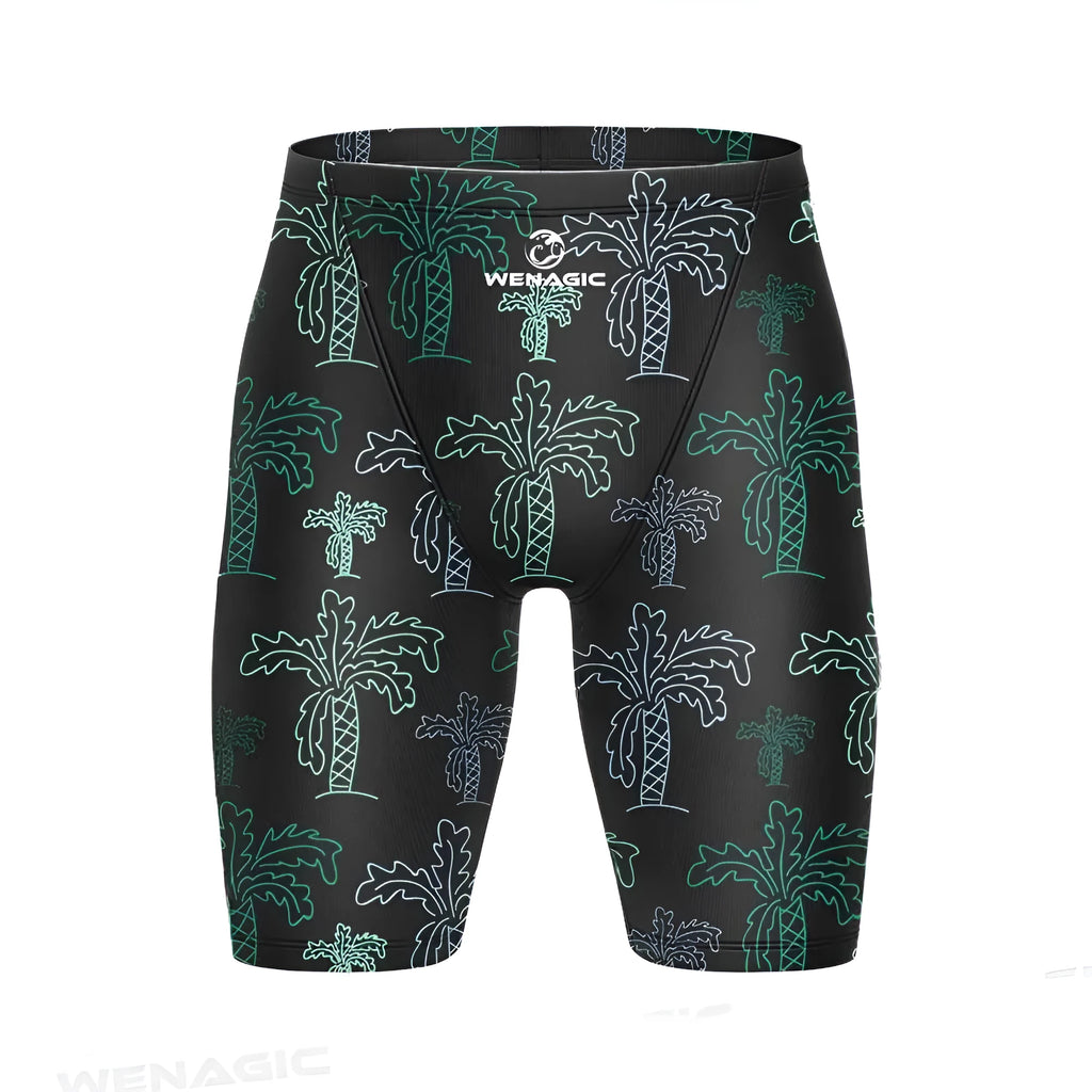 Men's polyester Lycra swimming briefs in a briefs style, shown in multiple colour options.