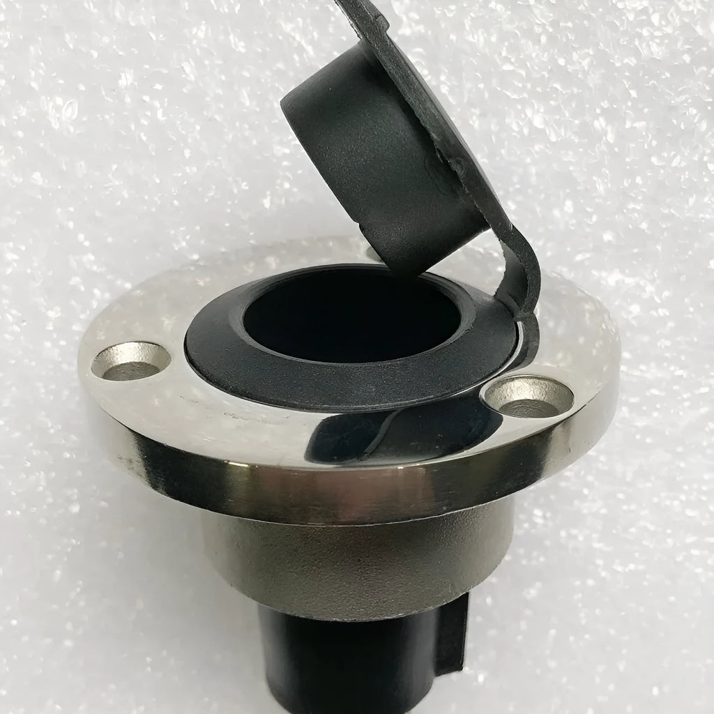 Stainless steel yacht anchor light ring socket with wires for marine navigation stern lamp mounting