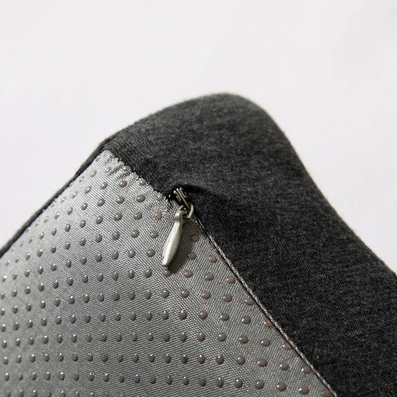 Memory foam office chair cushion in grey colour with 36x40x11cm dimensions