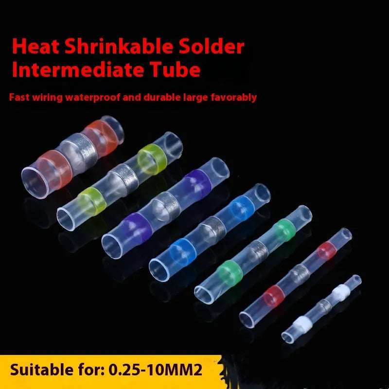 Waterproof heat shrink terminal block with solder ring in multiple colour options