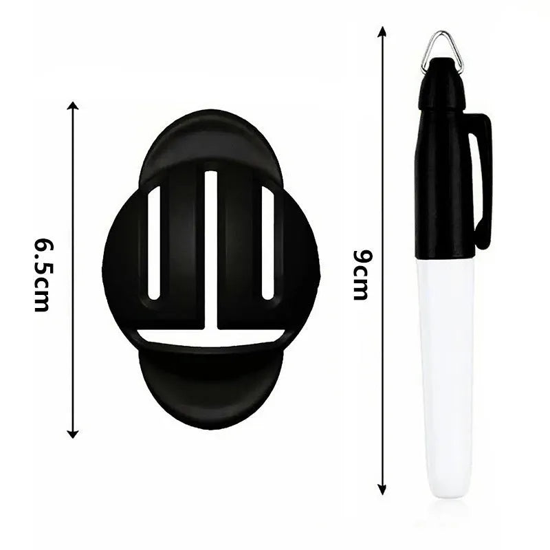 Plastic outdoor golf scriber putter alignment tool body set with drawing pens