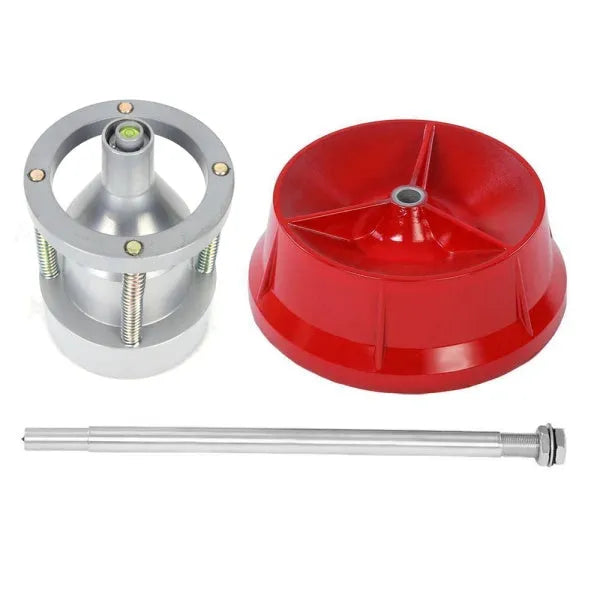 Portable hub balancer tool with aluminium head and enamel-finished base for car tyre balancing