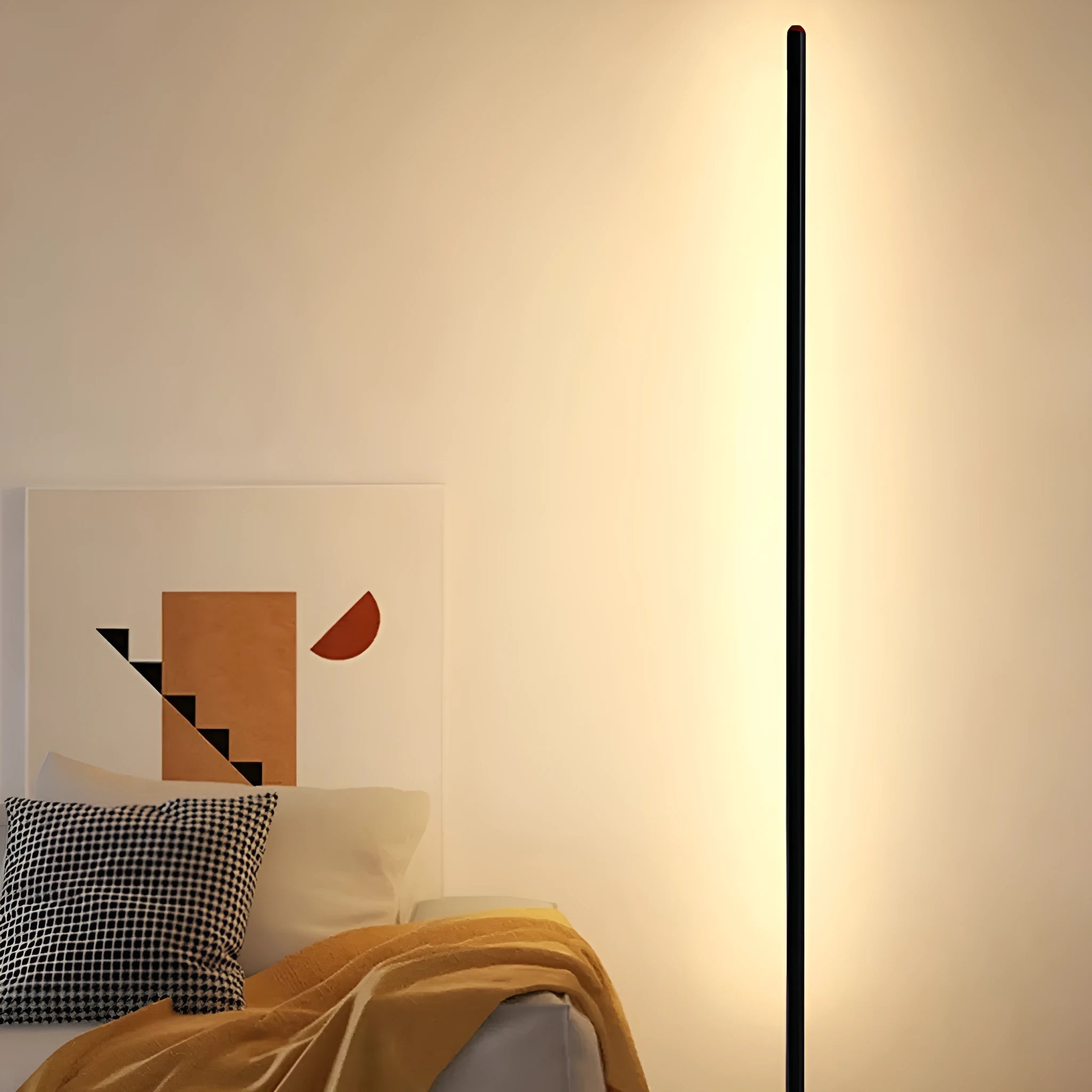 Vertical aluminium alloy floor lamp with modern simple design in three size options