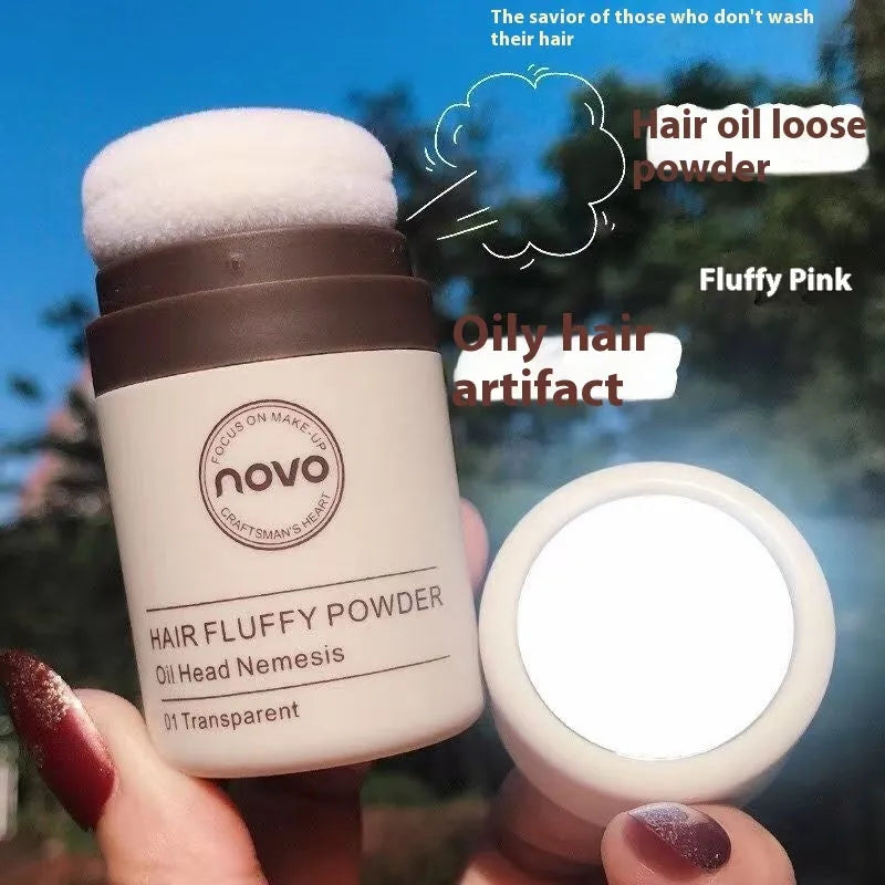 Veejaga mattifying oil control booster powder in a compact for face and bangs hairline application.