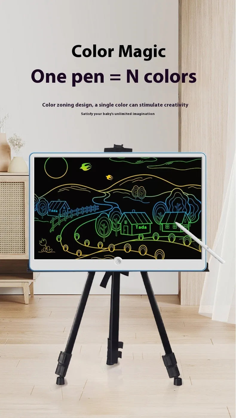 19-inch LCD children's drawing board with stylus in blue and white colour option