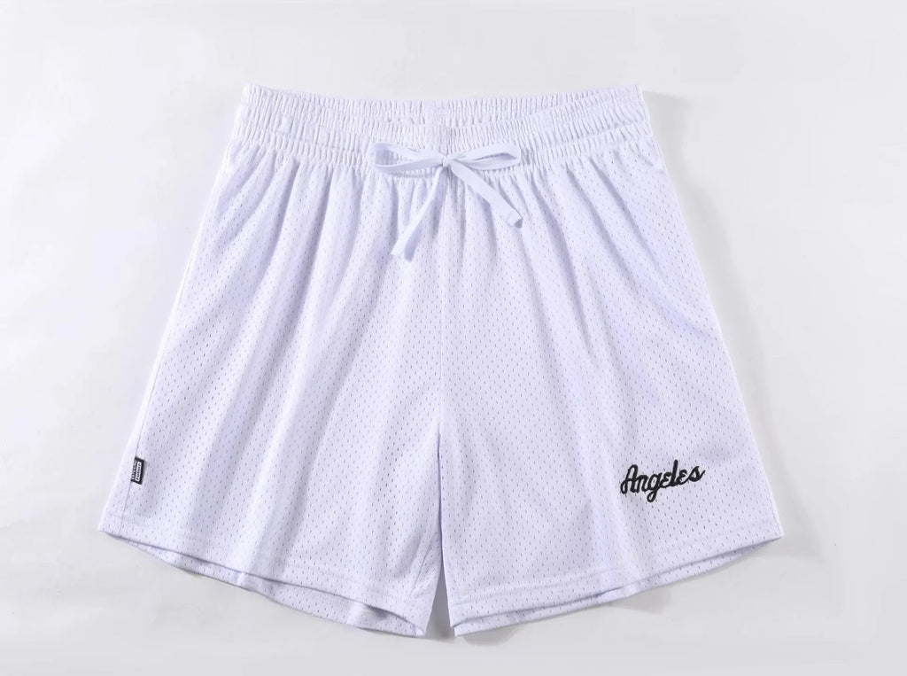 Men's double-layer mesh shorts in various colours for summer sports and leisure activities