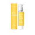 Shiny Sunscreen Spray SPF50 PA+++ aerosol canister, 50ml, with listed ingredients including titanium dioxide and avocado oil.