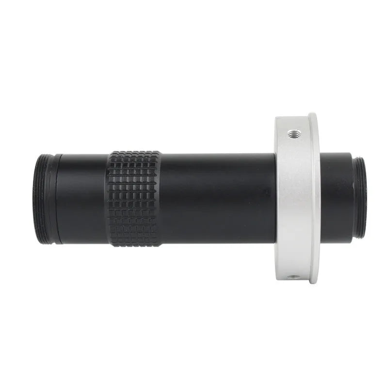 Black industrial camera monocular lens with 130x magnification and 1:11 scaling ratio