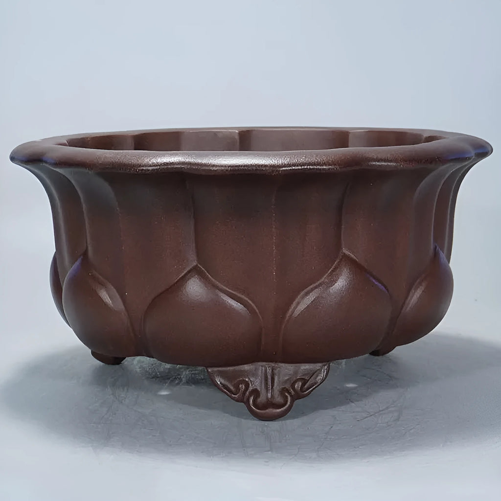 Purple sand succulent flower pot 37cm Chinese classical style antique basin