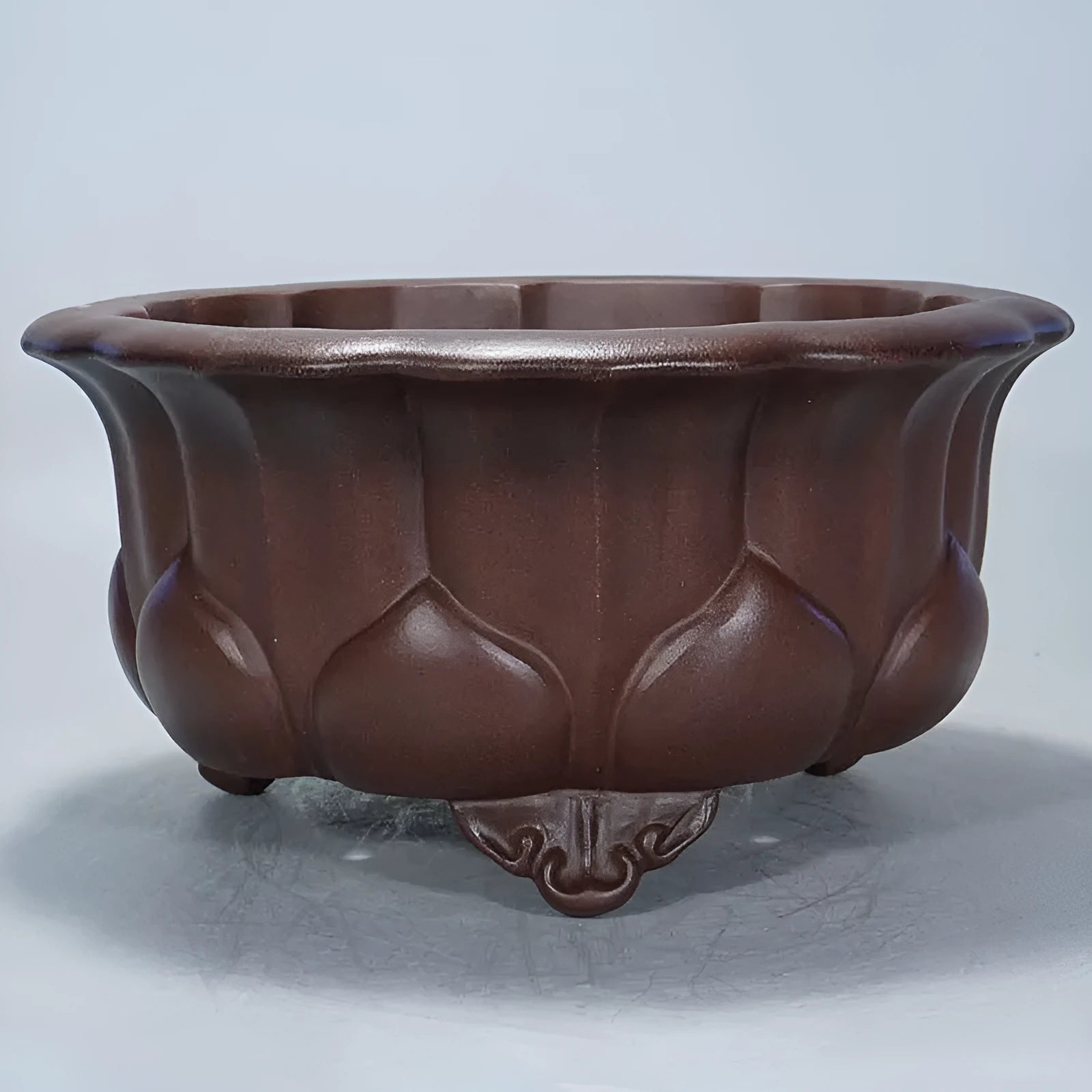 Purple sand succulent flower pot 37cm Chinese classical style antique basin