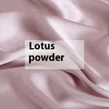 Silk duvet cover in Lotus Pink colour showing double-sided bedding with plain weave texture