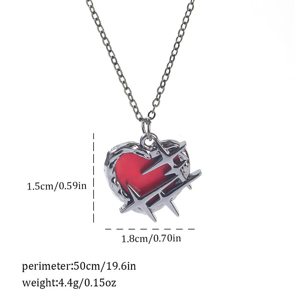 Dark style zinc alloy Halloween necklace with a spider or bat pendant on a regular chain.