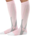 Graduated compression socks for men and women in black, blue, orange, pink, and white colour options