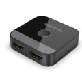 Grey alloy HD audio video cable separator for television line conversion with computer distributor